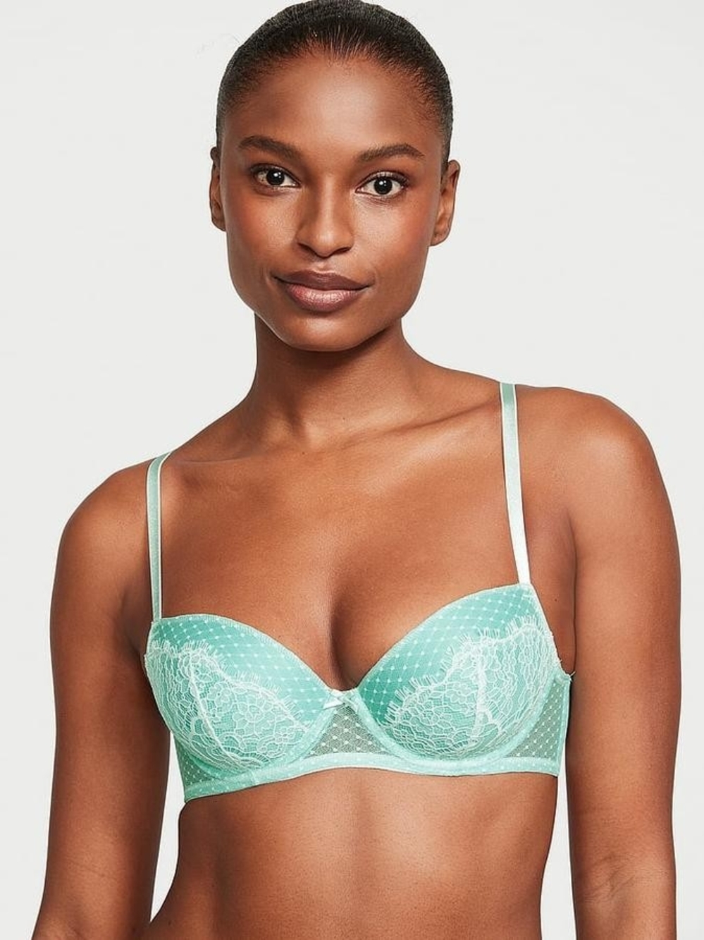 Victoria Secret Lace Lightly Lined Demi Bra 34c